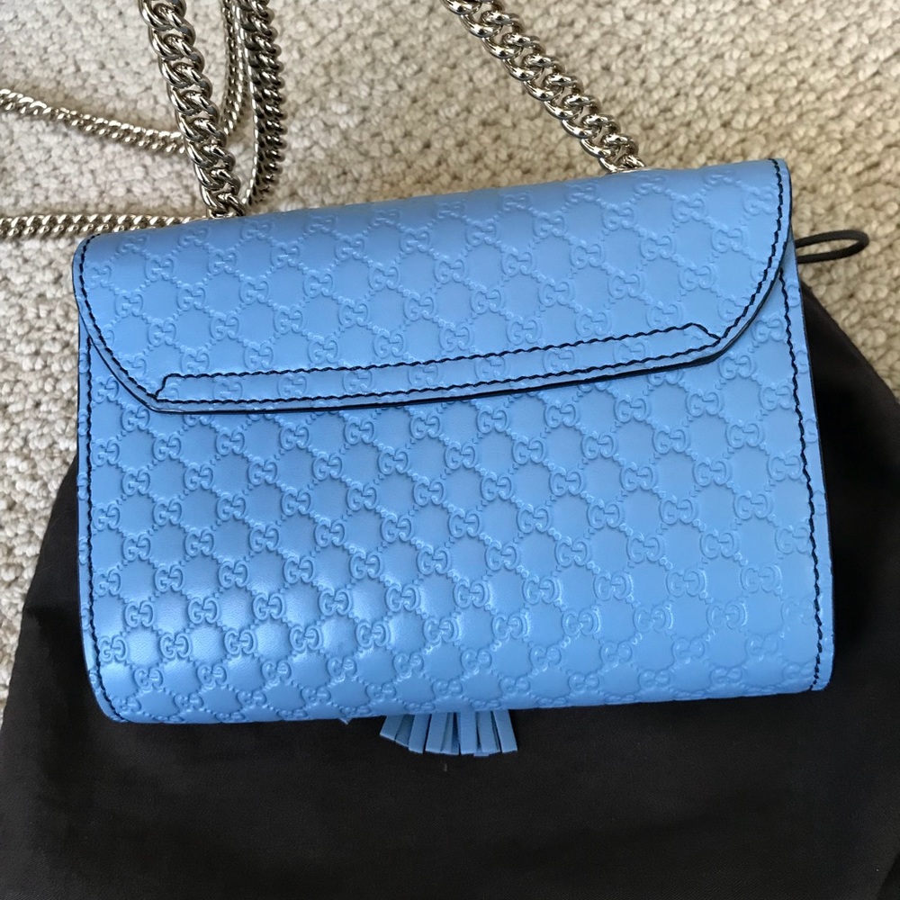 Gucci microgucissima clutch in light pastel blue - Picture 2 of 8